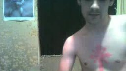 White Guy Strokes His Cock