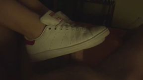 A shoejob in the middle of the night with my Adidas Stan Smith