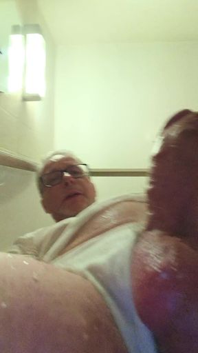 Wet T-shirt and Wet Underpants While Showering