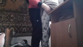 My neighbor and I are hiding from our parents at the table to cum quickly - Lesbian illusion