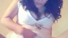 Webcam chat with super cute chubby curvy haired brunette teen