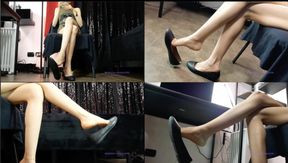 Ballet flats dangling ignore fetish foot worship