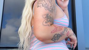 Nasty FARTS Outside in a Dress! Ass claps & Facesitting POV