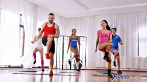 Fit couple share Dutch girl