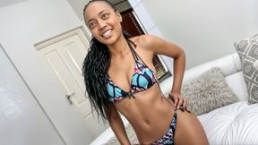 Cute 18yo Ebony Bikini Model Stripped &amp; Fucked In Homemade Audition