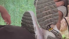 Slave Licks My White TN Soles Clean in the Garden