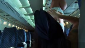 Amazing babes enjoy an airplane lesbian adventure