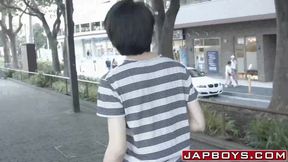 Young Japanese twink Fuji forms sixtynine before anal fuck