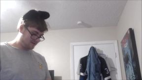 Chubby Femboy Unboxes Maid Outfit Squirts Gushing Sissy Cum Destroyed