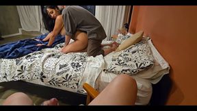 I Made the Cuckold Just Masturbate While I Fucked Another Guy.