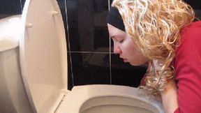 CAUGHING AND SPITTING IN TOILET S
