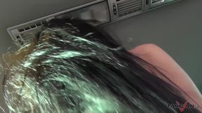 Ride of her life from back seat in driving van