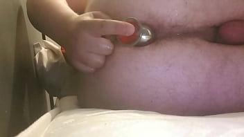 Fucking my tight ass with a thick dildo