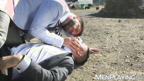 Hector de Silva & Robbie Rojo savagely breed & cum outdoor