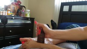 Angelica pink toes footjob and handjob pt 1