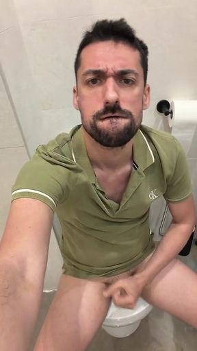 Hot Stepdaddy Jerking off in Bathroom