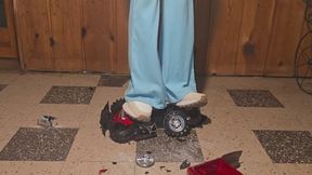 Chrissy toy car destruction