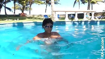 Kristina Milan is a dirty minded, ebony woman who likes to get naked during a vacation