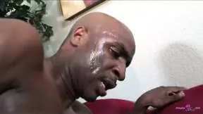 Handsome BBC slips into sexy ebony's stockings and pleases her