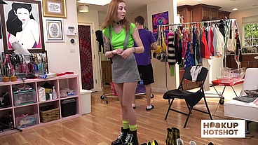 BTS - Freckle-Faced Beauty Megan Winters’ Sexy Wardrobe Scene!