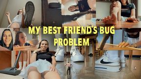 My best friend's bug problem - Gigantic Andrea, barefoot, socks, converse, squishing adventure