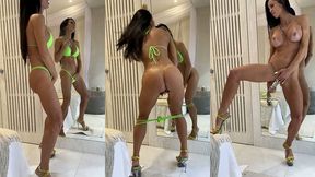 daring delight in lime bikini
