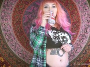 Deet Cuke & Nyan-tos Belly Bloat - popping buttons