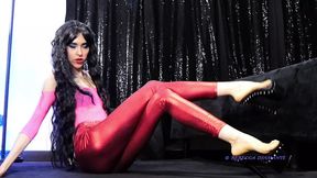 Spoiled princess worships long, hard cock