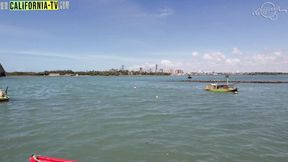 ”lesbo girls venture naked into paradisiacal places in Brazil”