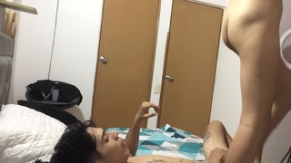 MY BOYFRIEND GIVES MY PENIS A BLOWJOB AND I FUCK HER DOGGY STYLE