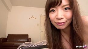 japanese step-sister 18 with saggy natural tits wake him up with grinding to uncensored jav creampie sex