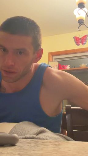 Bend Emo Girl Over Kitchen. Stool in Bright Airy Kitchen Dirty Talk Whole Time