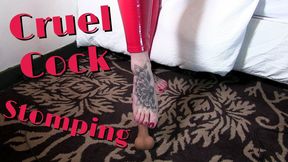 Trailer &ndash; Femdom Claudia in Red PVC Cruel Cock Stomping