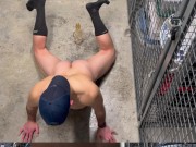 Risky public piss and cum during the day