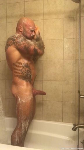 Showering with a raging hard-on!