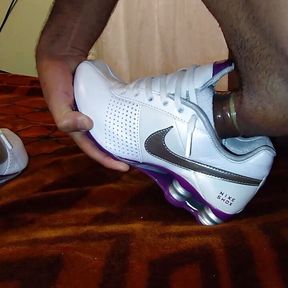 fucking and cumming inside nike shox three times in a row