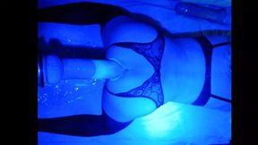 Going messy in the dark, filmed with uv neon lube