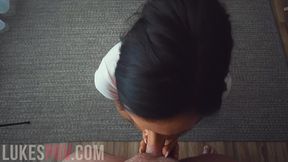 huge tits milf sucks and titty fucks a hard cock