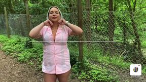 MiaXXX  Blond Teengirl Pee in Forest