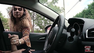 Latina Giving Me Handjob Through My Car Window