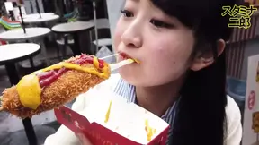 Teen Asian slut shows off big oppai and wet pussy