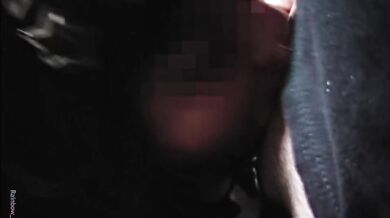 Thicc Goth Slut Gags on Bathroom Blowjob