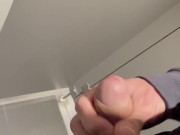 jerking off int the office toilet