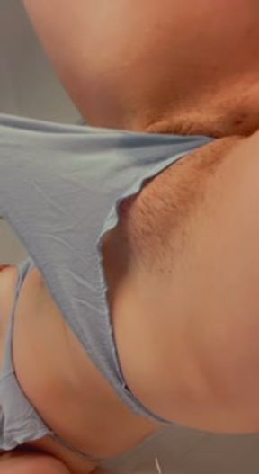 Pissing through cotton panties