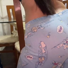 Mother-in-law shows off BIG ASS to son-in-law who ends up fucking her 💦