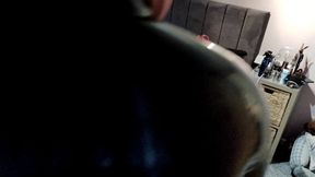 Red Rubber Bed Bondage and Restrained Orgasms