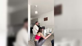 Adam Costa rails his girlfriend intense on the table