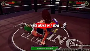 Helena Takes On She-Hulk in Steamy Nude Fighting Ring Battle 3D