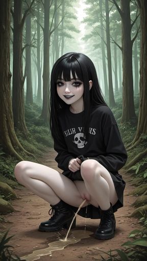 kawaii girl takes a piss