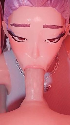 [kpop Demon Hunters] Rumi Sloppy Blowjob Feat. Mira & Zoey